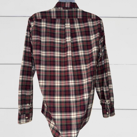 Ralph Lauren Classic Fit Flannel Shirt L • Plaid Long Sleeve Button Down - Picture 9 of 17